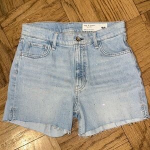 Rag & Bone Faded Blue Jean Shorts